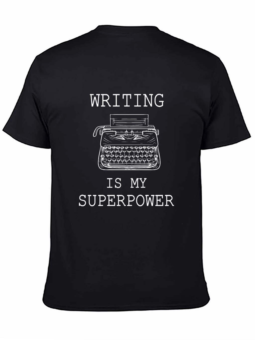 Writing is My Superpower Black Graphic Tee