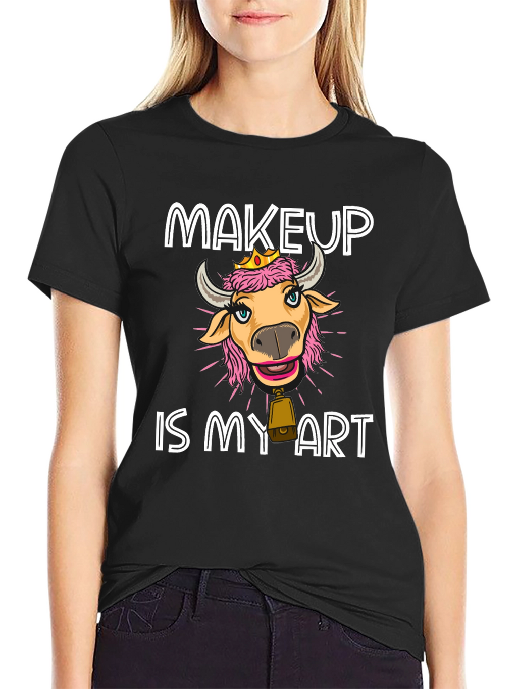Makeup Cow T-Shirt - Art is Makeup