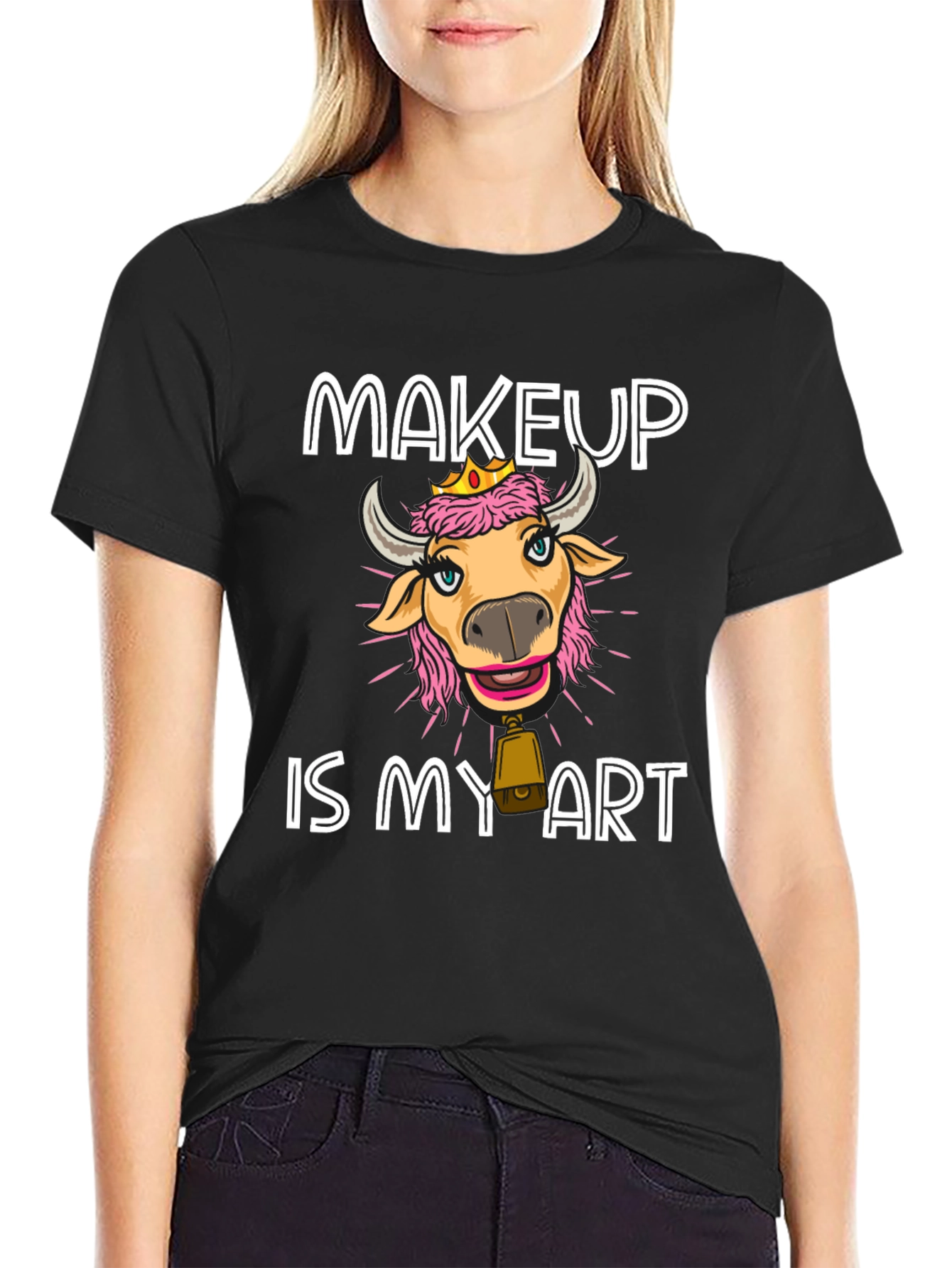 Makeup Cow T-Shirt - Art is Makeup