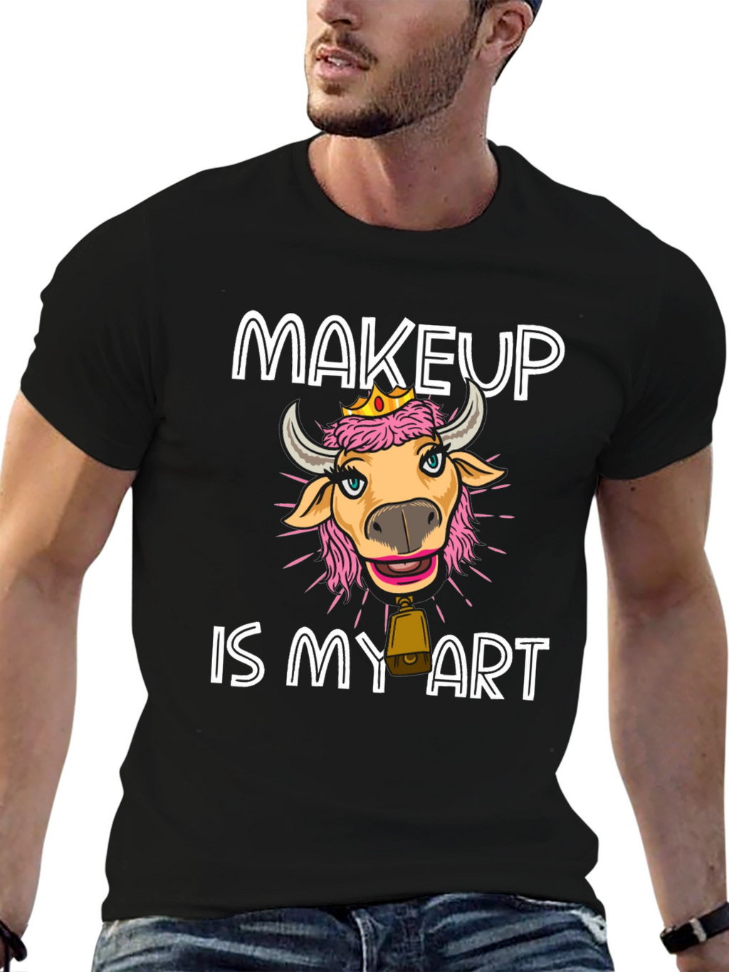 Makeup Cow T-Shirt - Art is Makeup