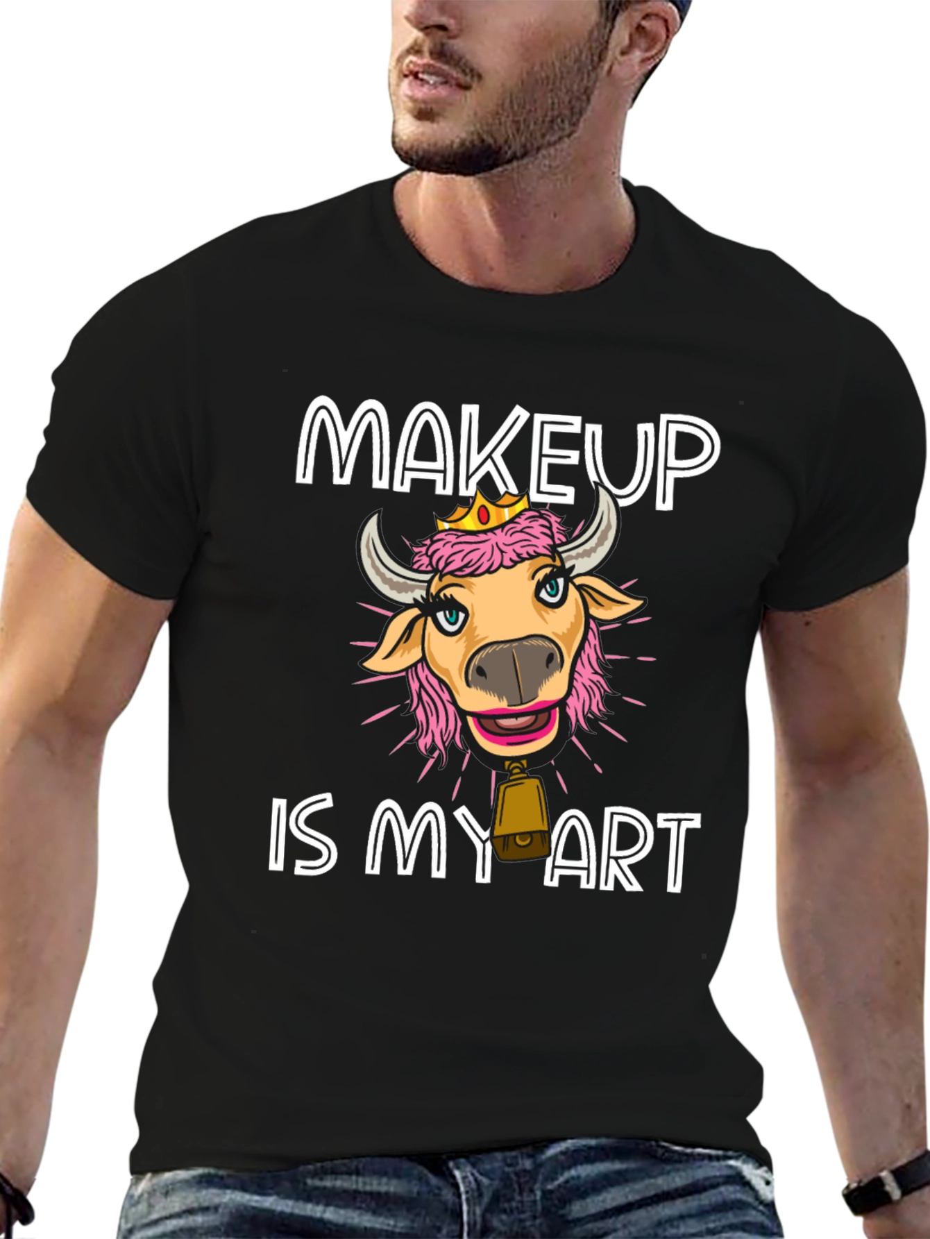 Makeup Cow T-Shirt - Art is Makeup