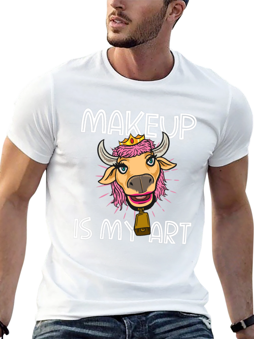 Makeup Cow T-Shirt - Art is Makeup