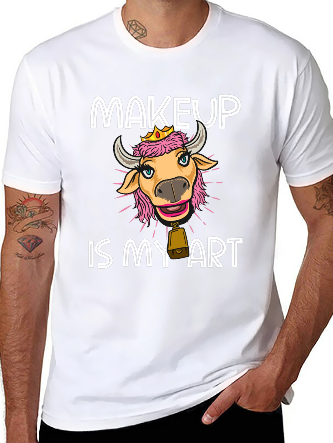 Makeup Cow T-Shirt - Art is Makeup