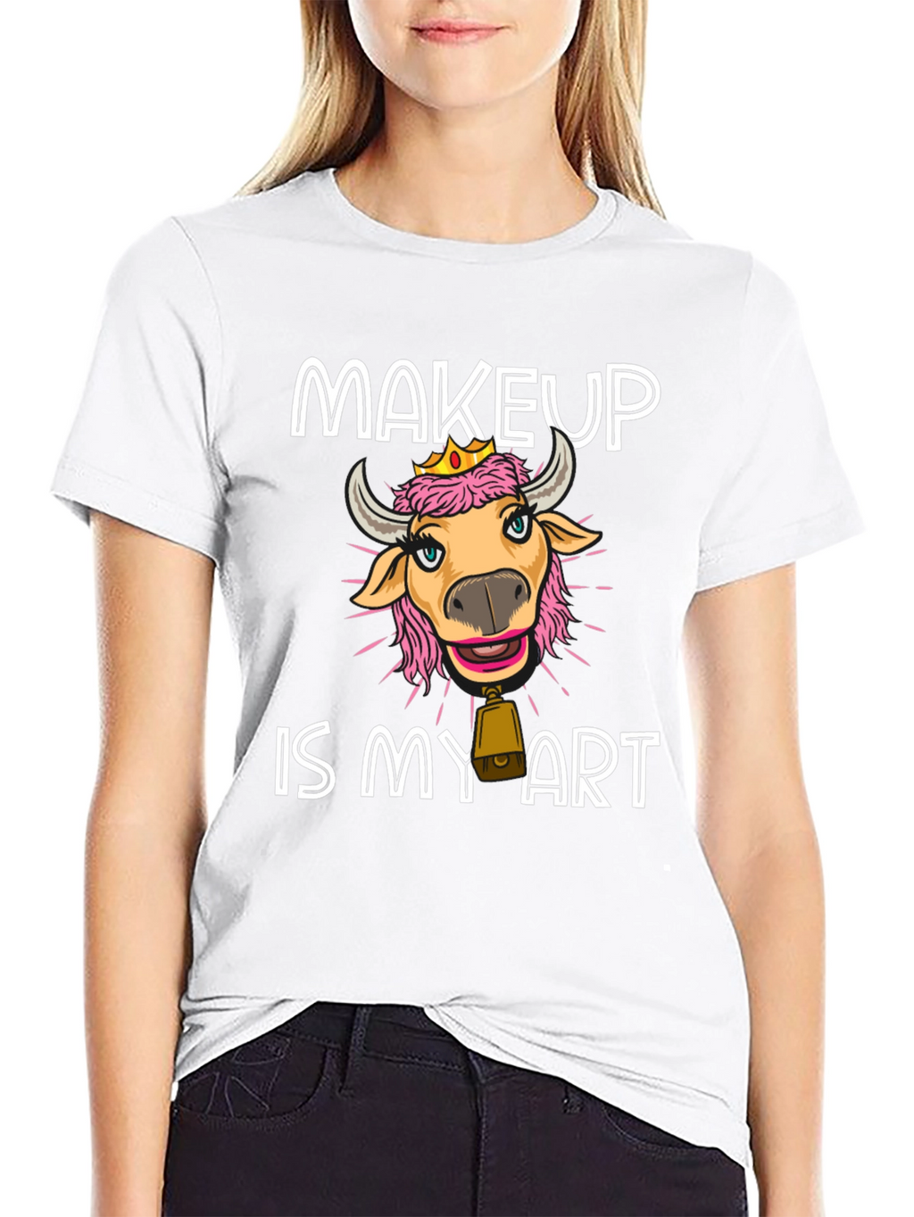 Makeup Cow T-Shirt - Art is Makeup