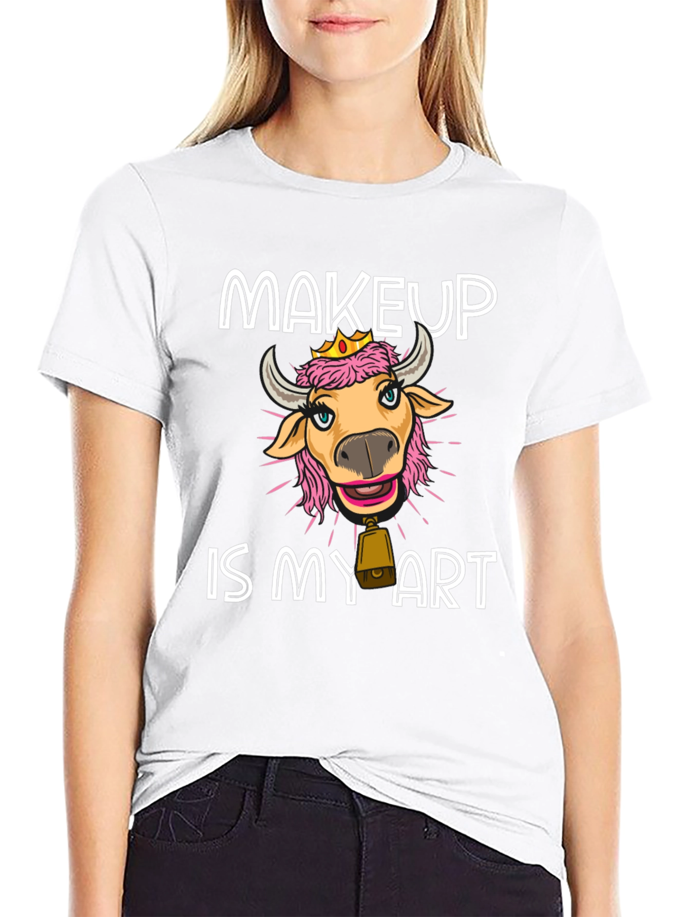 Makeup Cow T-Shirt - Art is Makeup