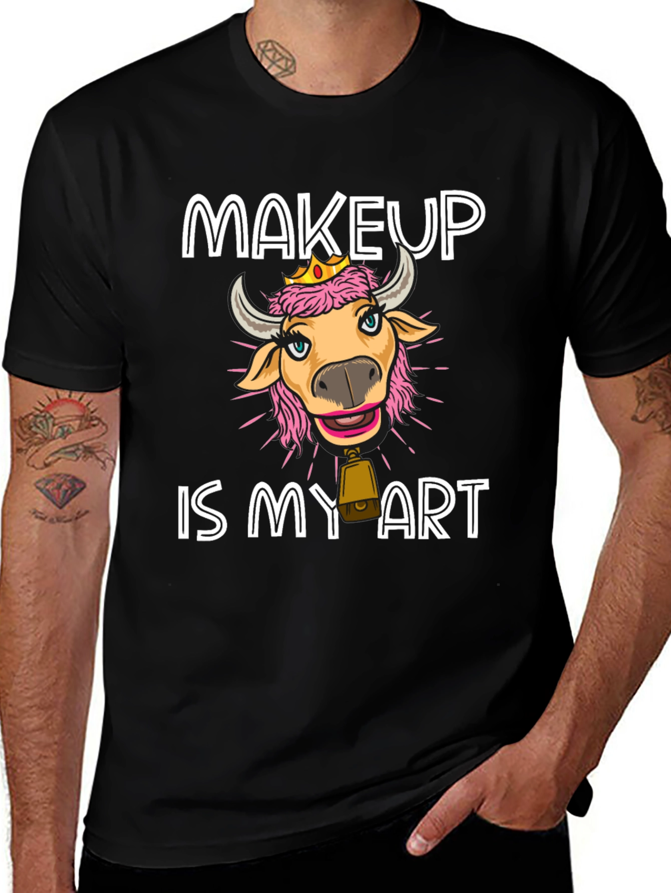 Makeup Cow T-Shirt - Art is Makeup