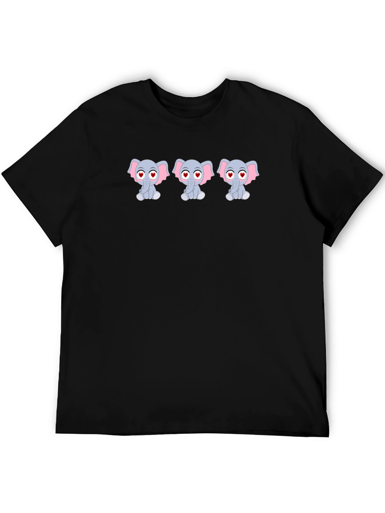 Cute Elephant Graphic Tee - Love Eyes Design