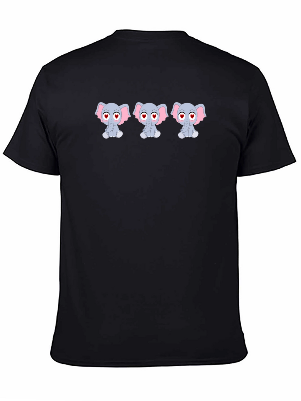 Cute Elephant Graphic Tee - Love Eyes Design