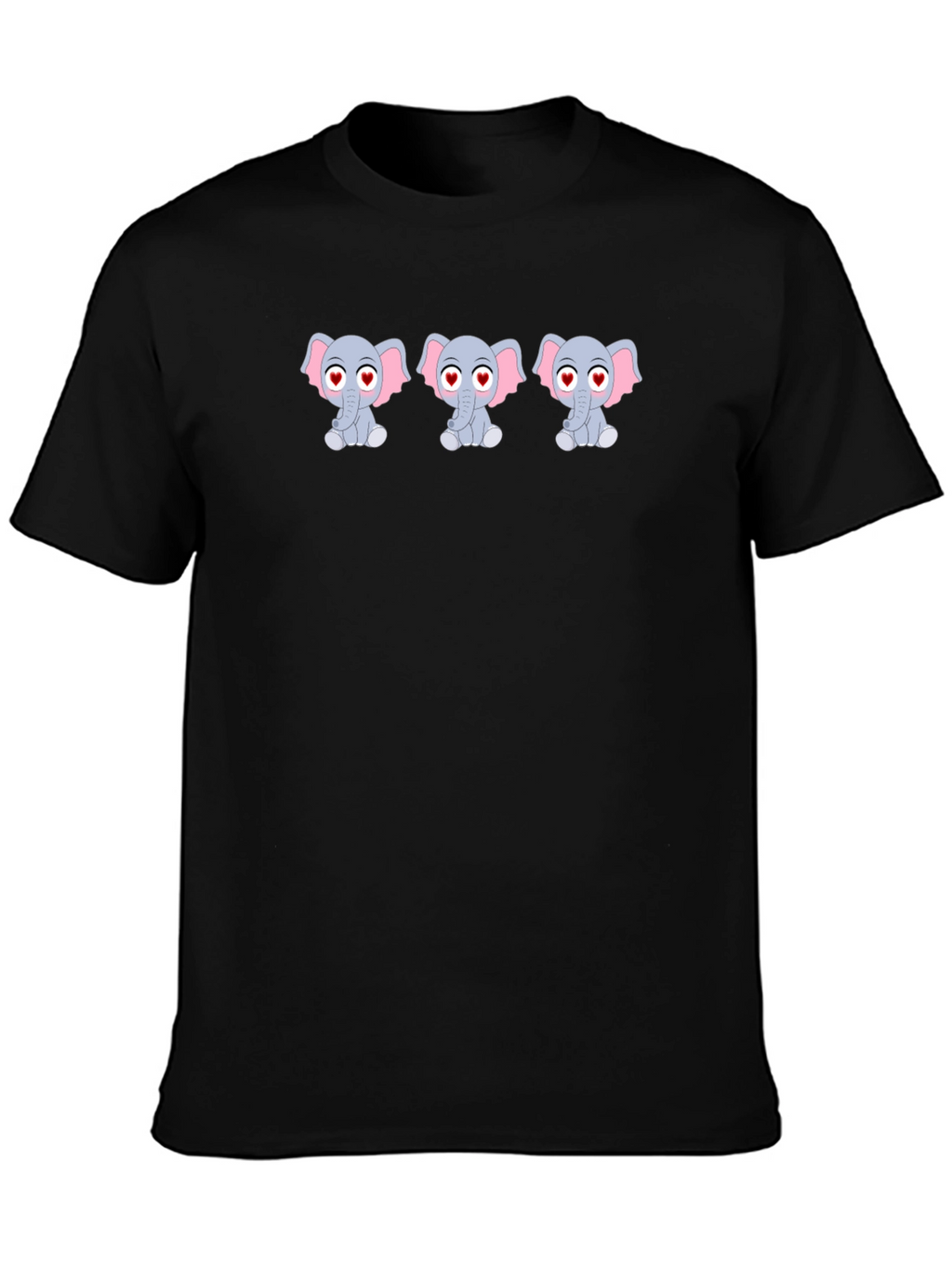 Cute Elephant Graphic Tee - Love Eyes Design
