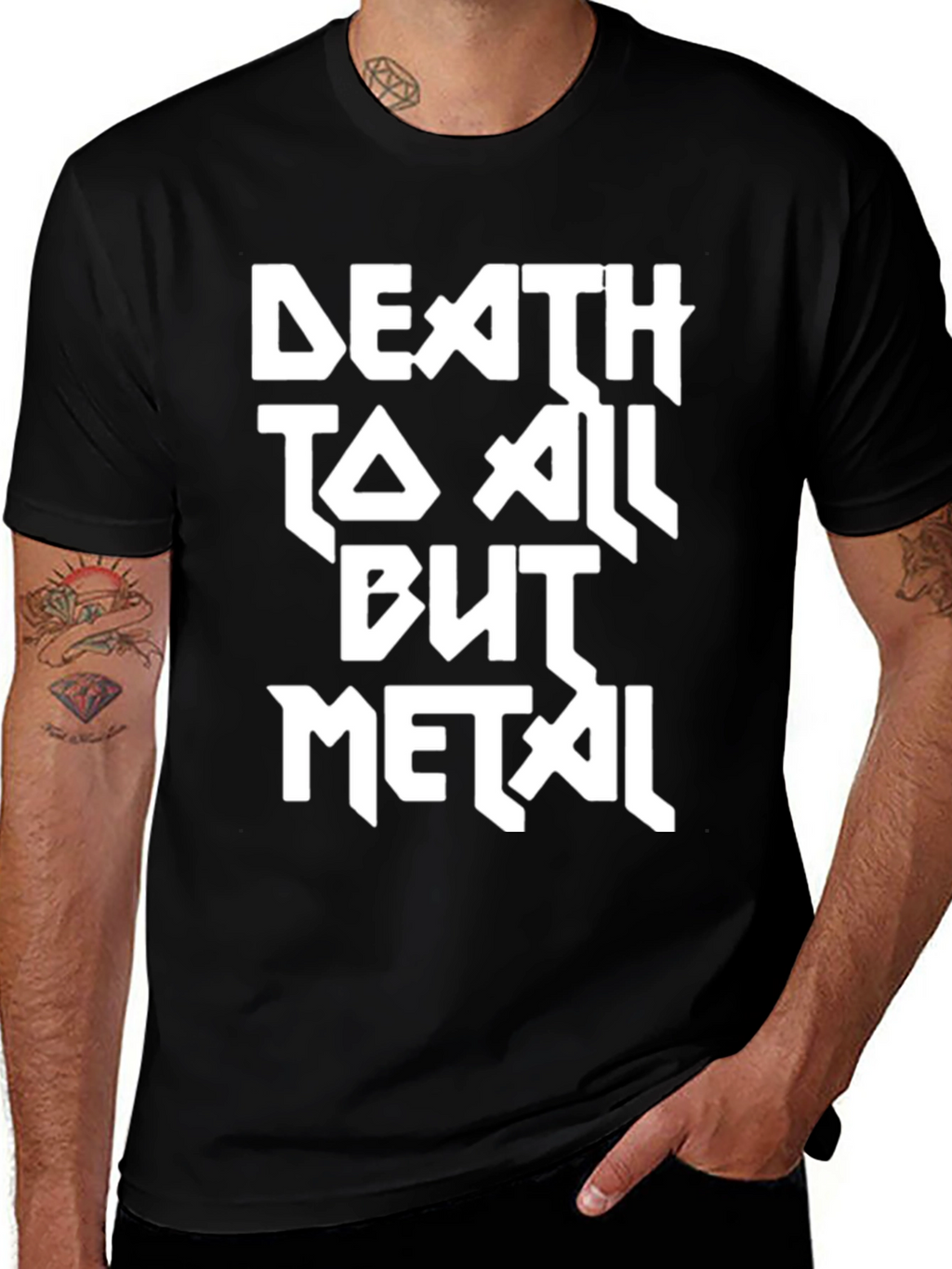 Death To All But Metal Black Graphic Tee