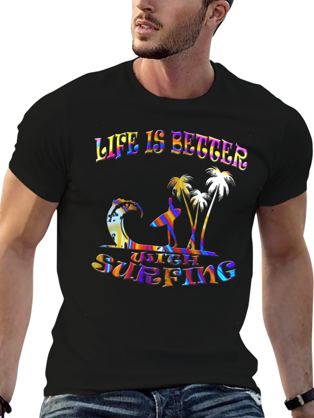 Life Is Better With Surfing Graphic Tee