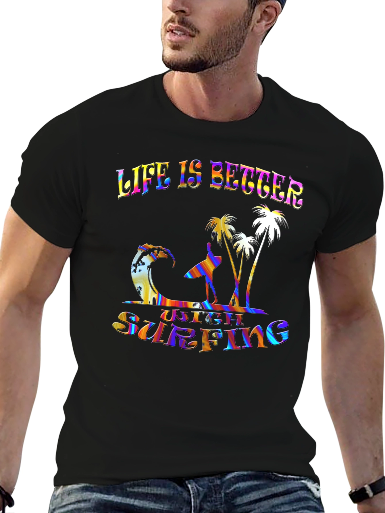 Life Is Better With Surfing Graphic Tee