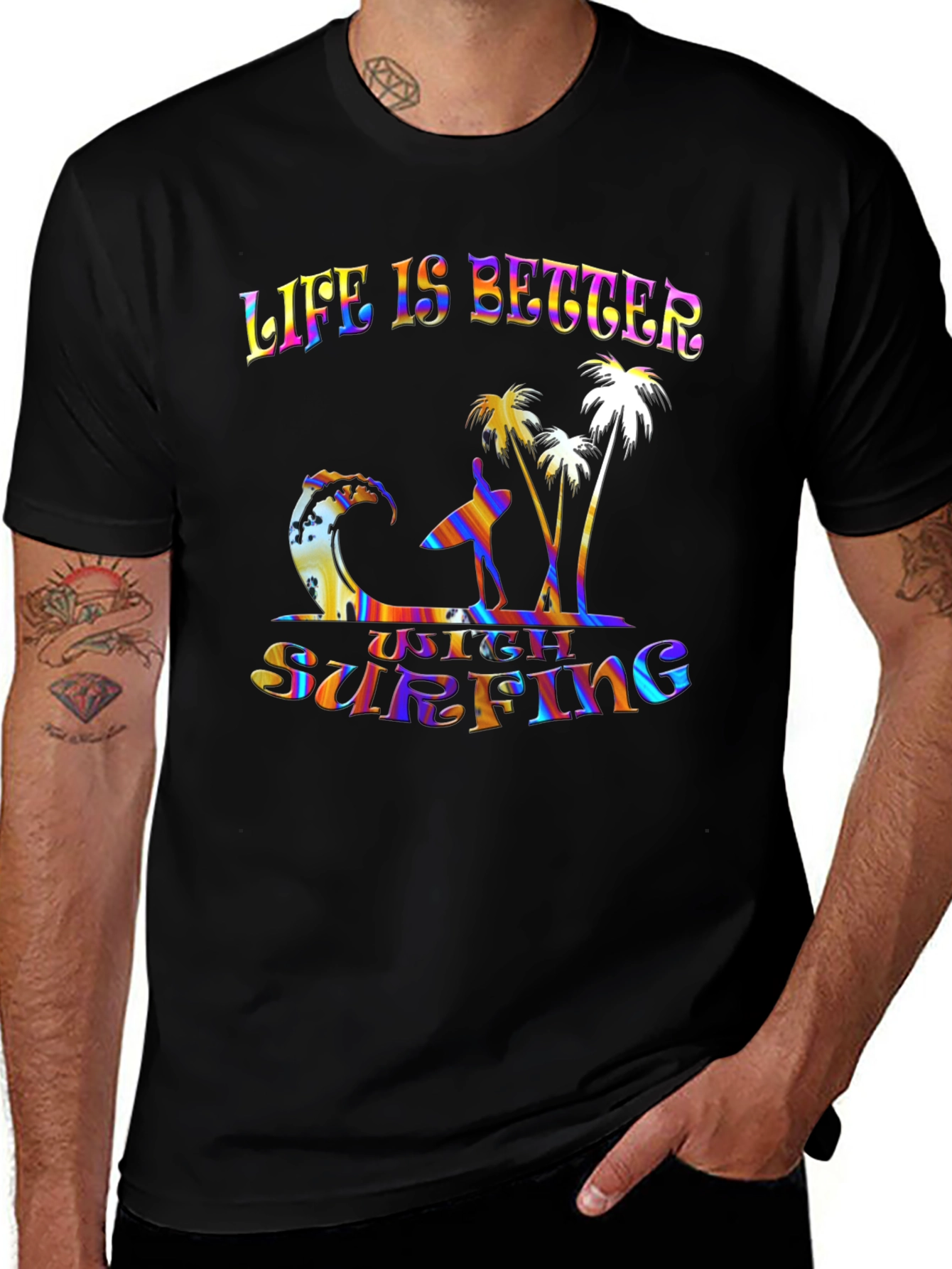 Life Is Better With Surfing Graphic Tee