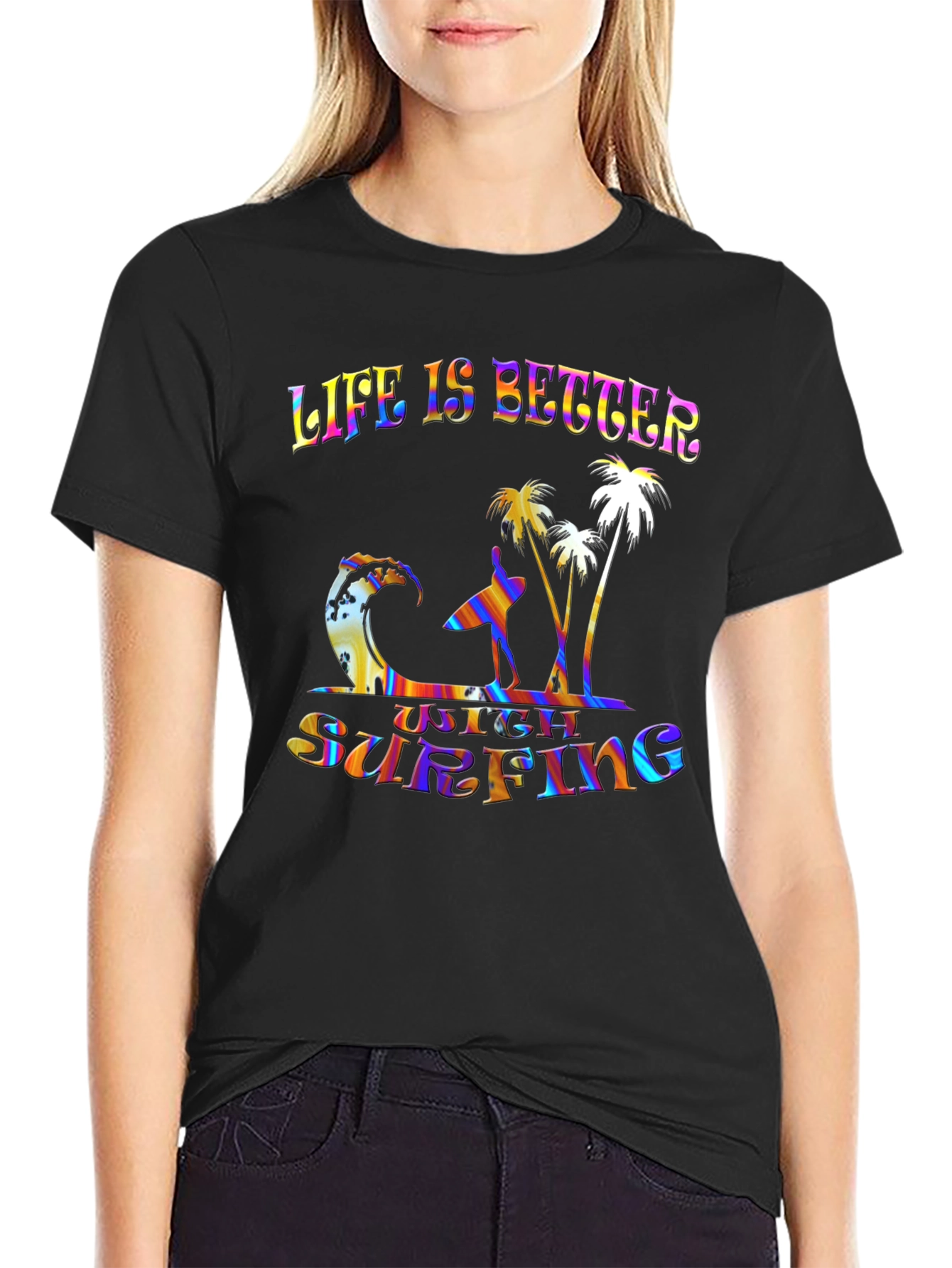 Life Is Better With Surfing Graphic Tee