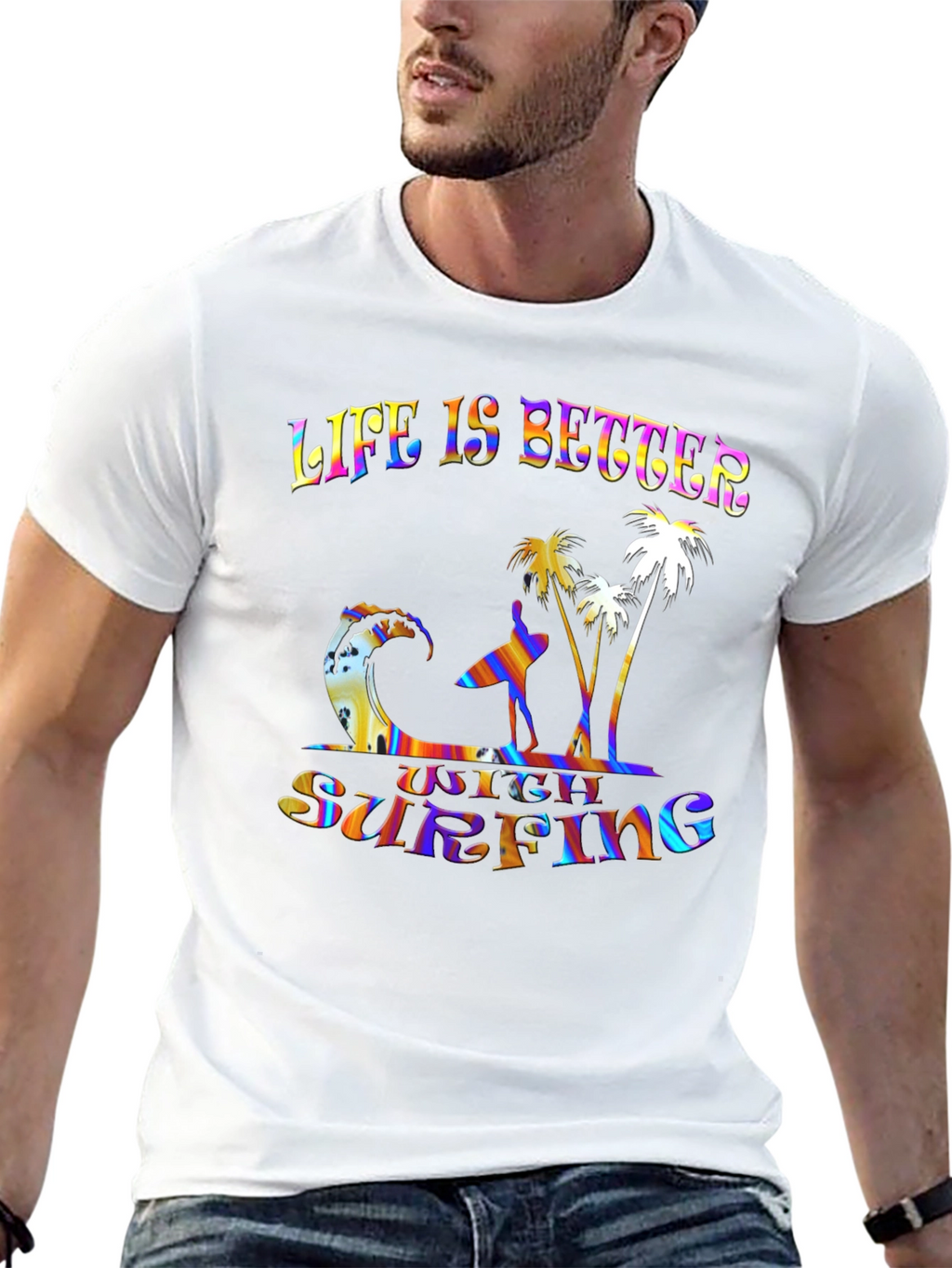 Life Is Better With Surfing Graphic Tee
