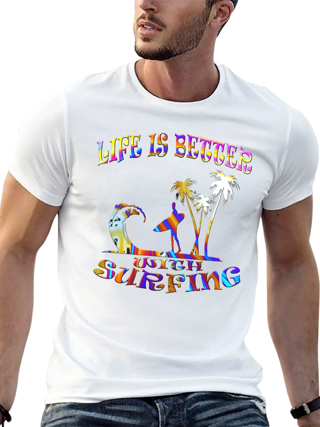 Life Is Better With Surfing Graphic Tee
