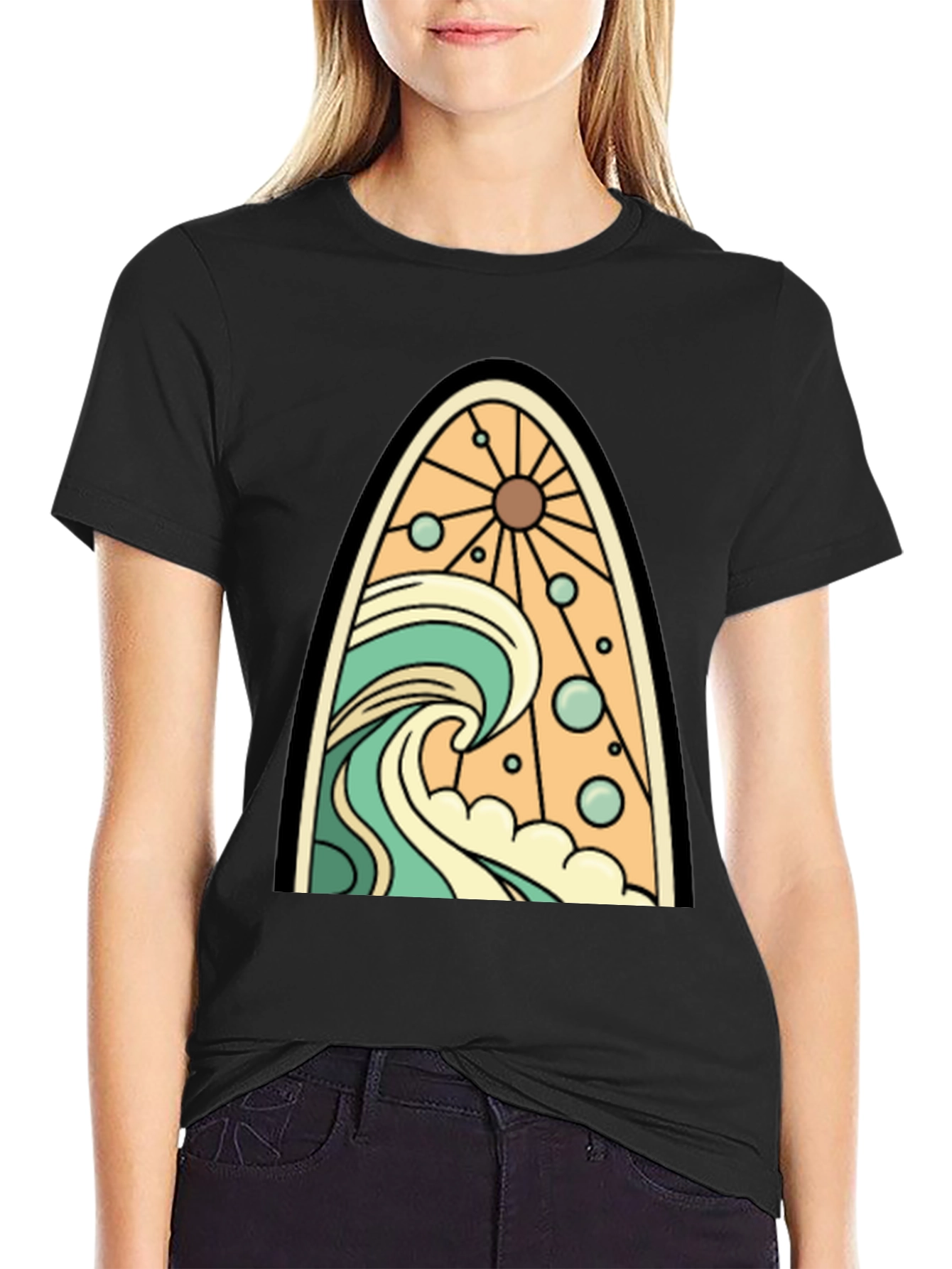 Surfboard Wave Graphic Tee