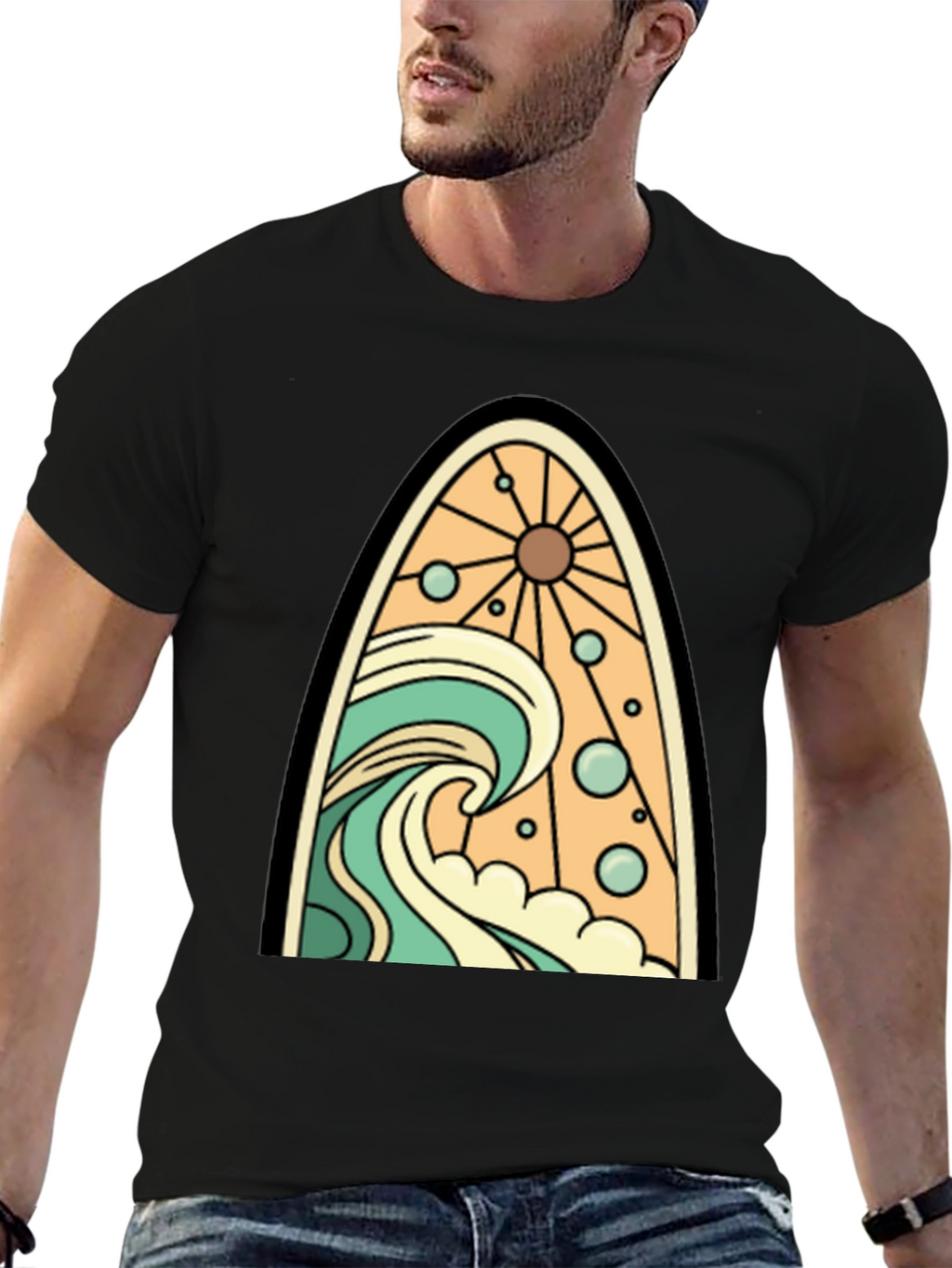Surfboard Wave Graphic Tee