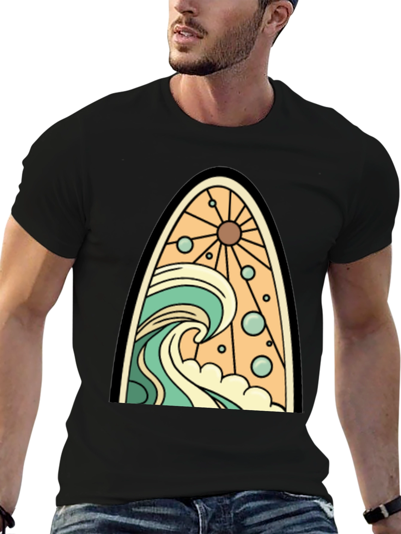 Surfboard Wave Graphic Tee