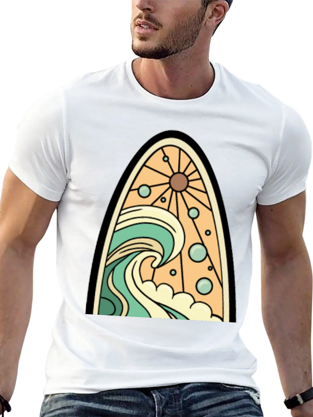 Surfboard Wave Graphic Tee