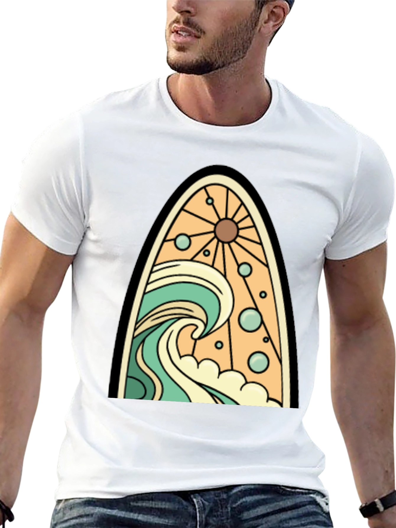 Surfboard Wave Graphic Tee
