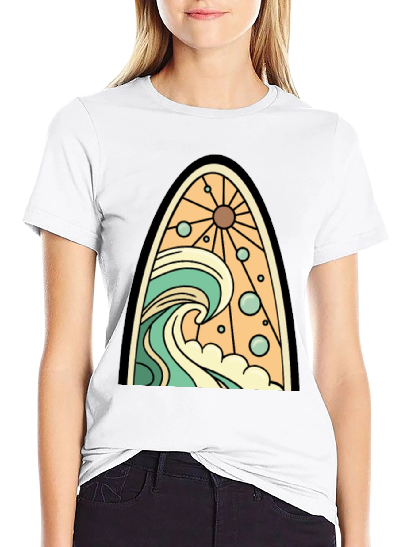 Surfboard Wave Graphic Tee