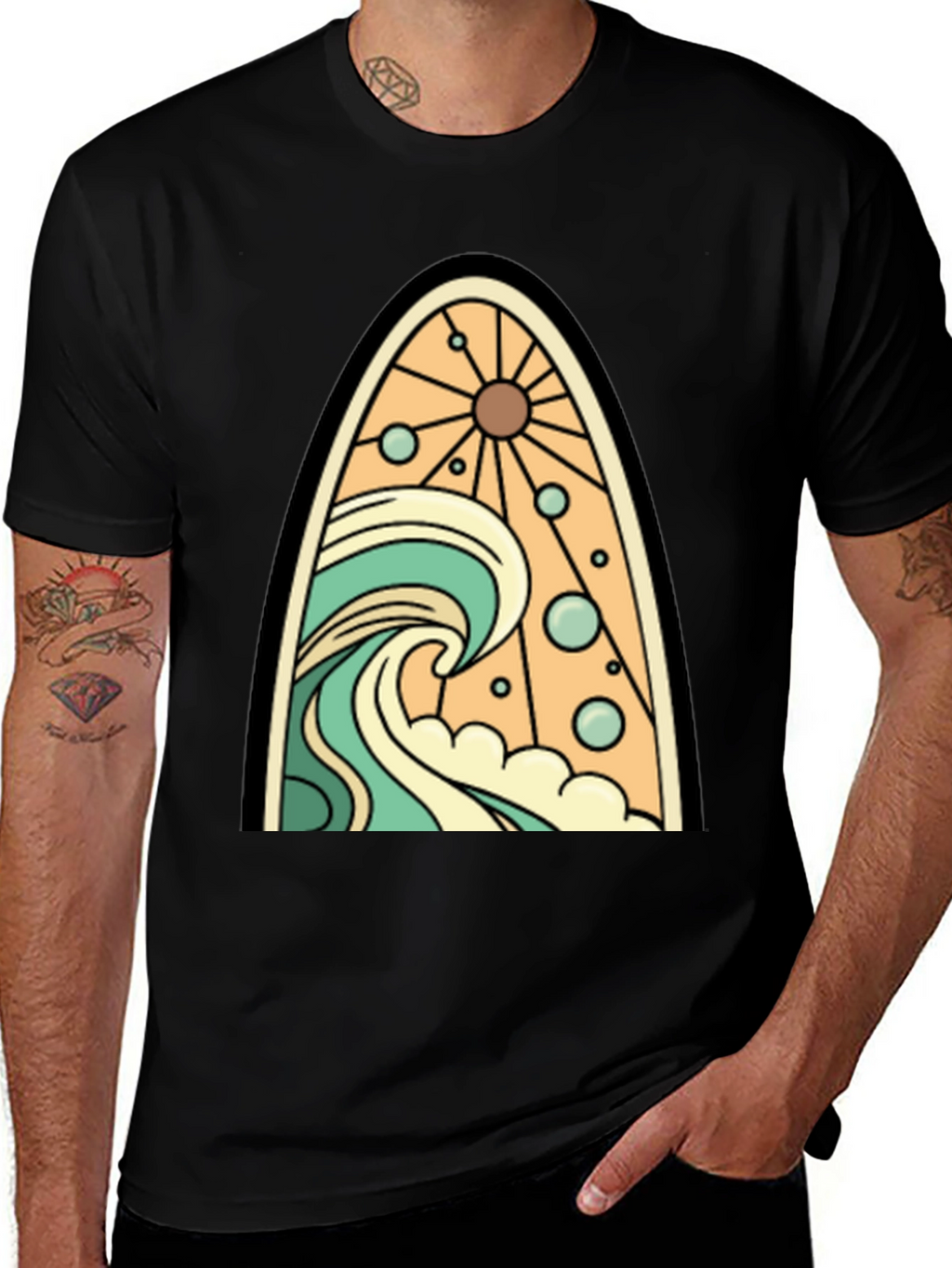 Surfboard Wave Graphic Tee