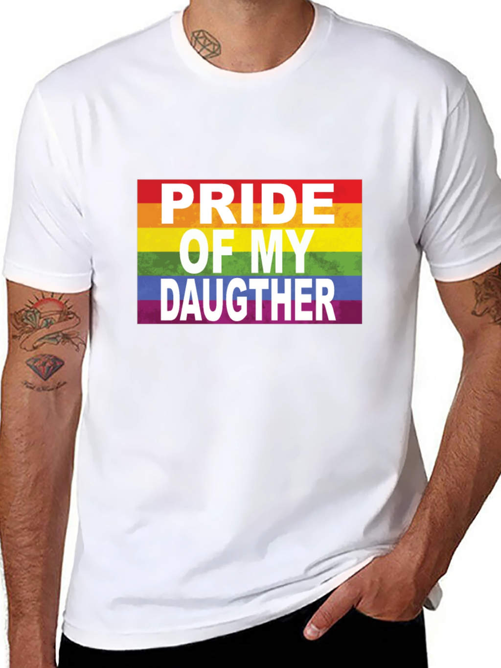 Pride of My Daughter LGBTQ+ Rainbow T-Shirt