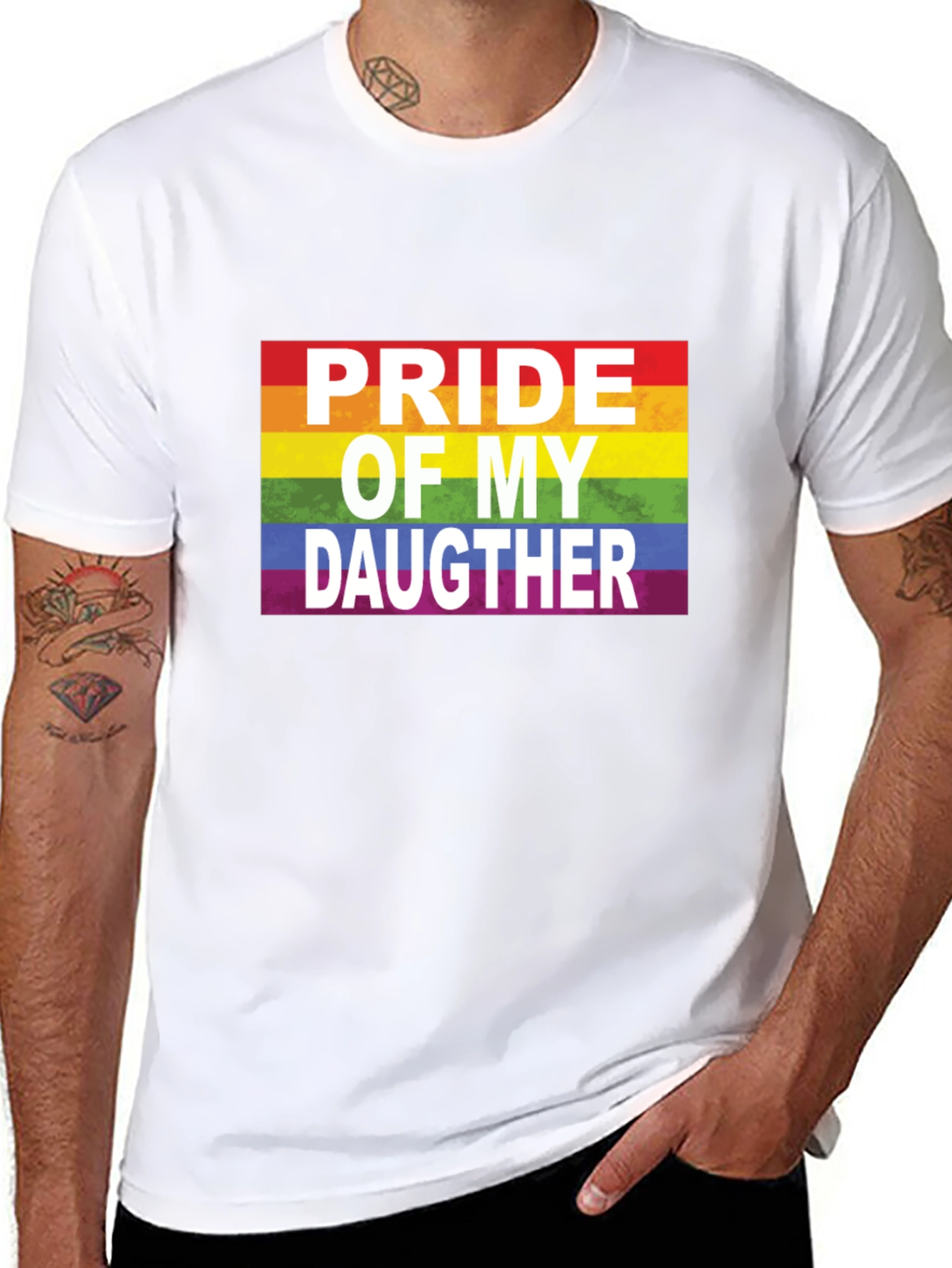 Pride of My Daughter LGBTQ+ Rainbow T-Shirt