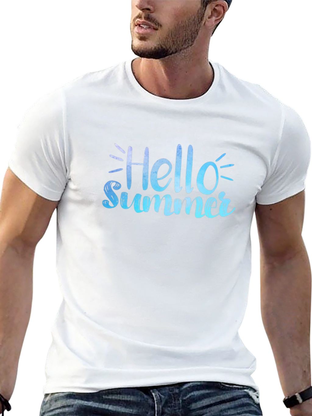 Hello Summer Black T-Shirt
