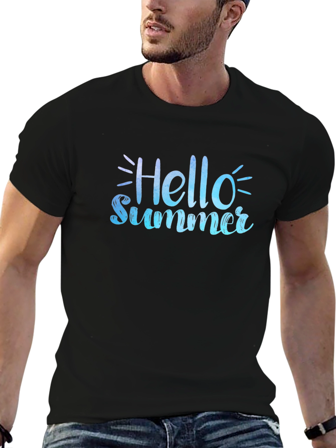 Hello Summer Black T-Shirt