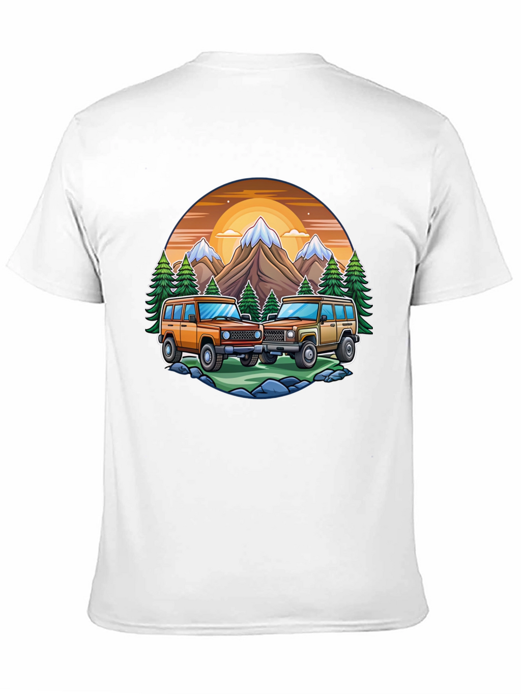 Off-Road Adventure T-Shirt - Mountain Scene