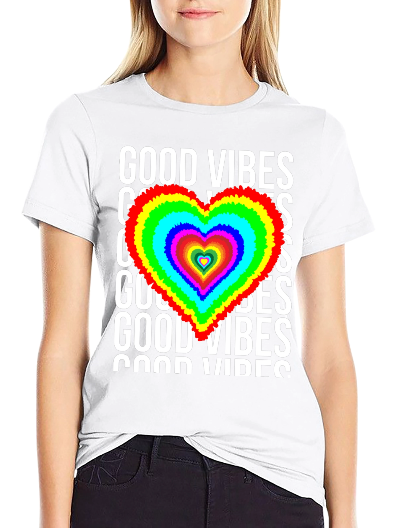 Good Vibes Heart Graphic Tee