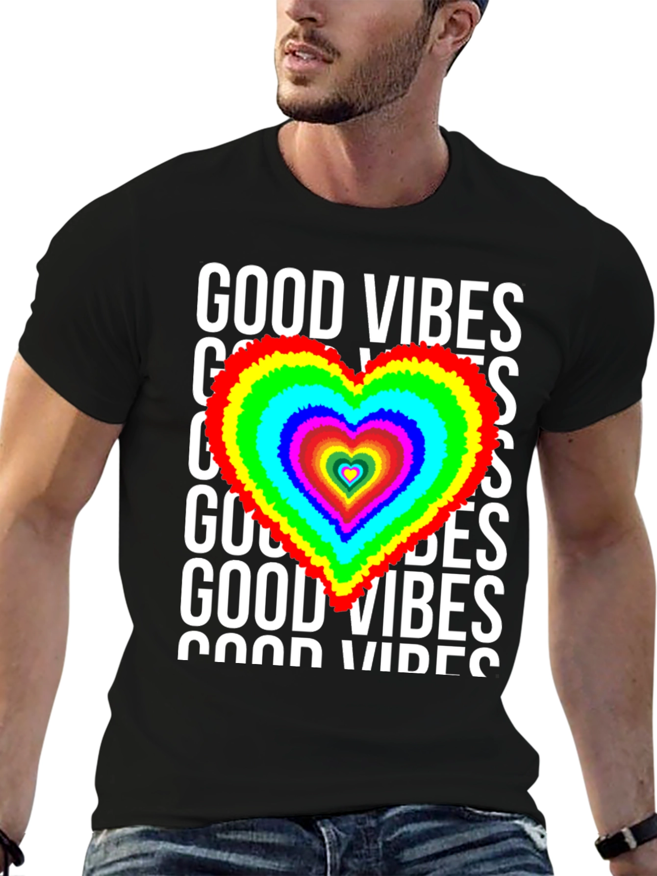 Good Vibes Heart Graphic Tee