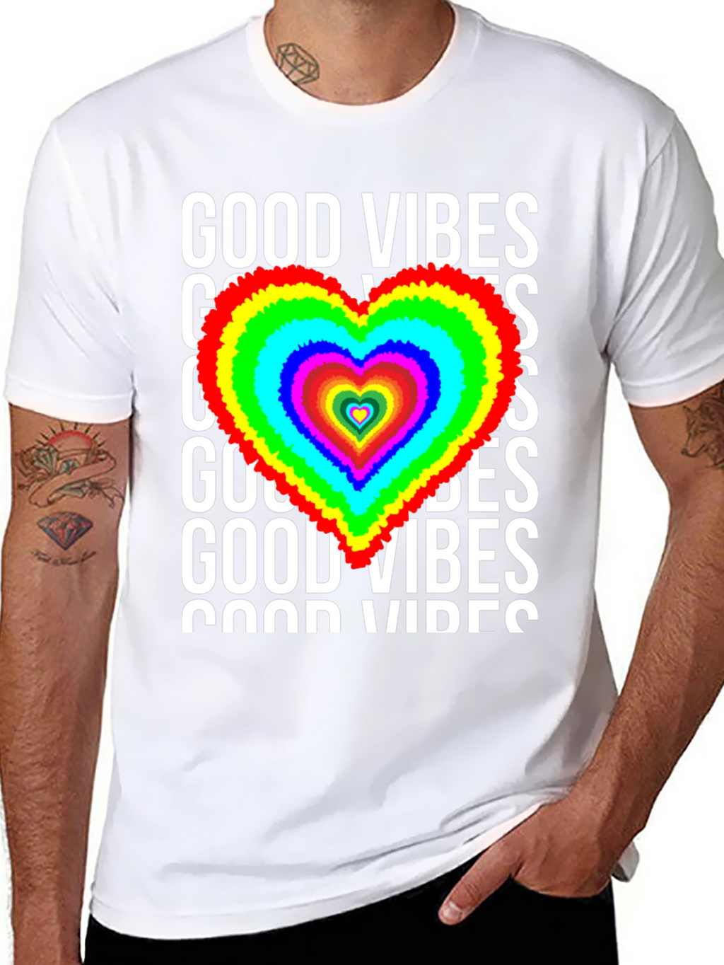 Good Vibes Heart Graphic Tee