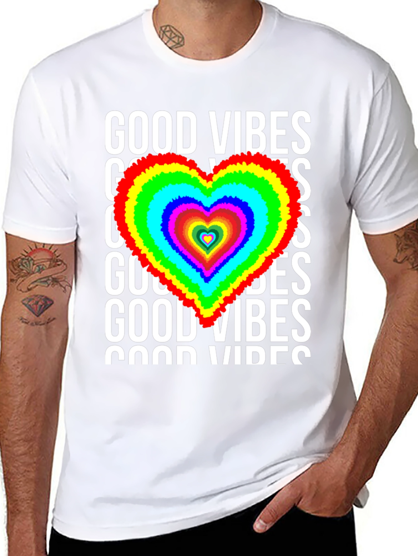 Good Vibes Heart Graphic Tee