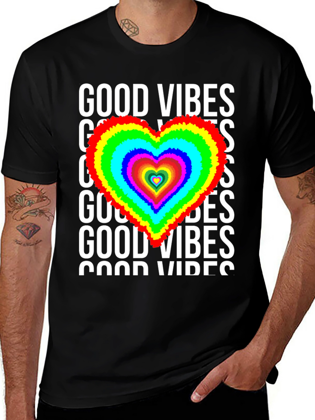 Good Vibes Heart Graphic Tee