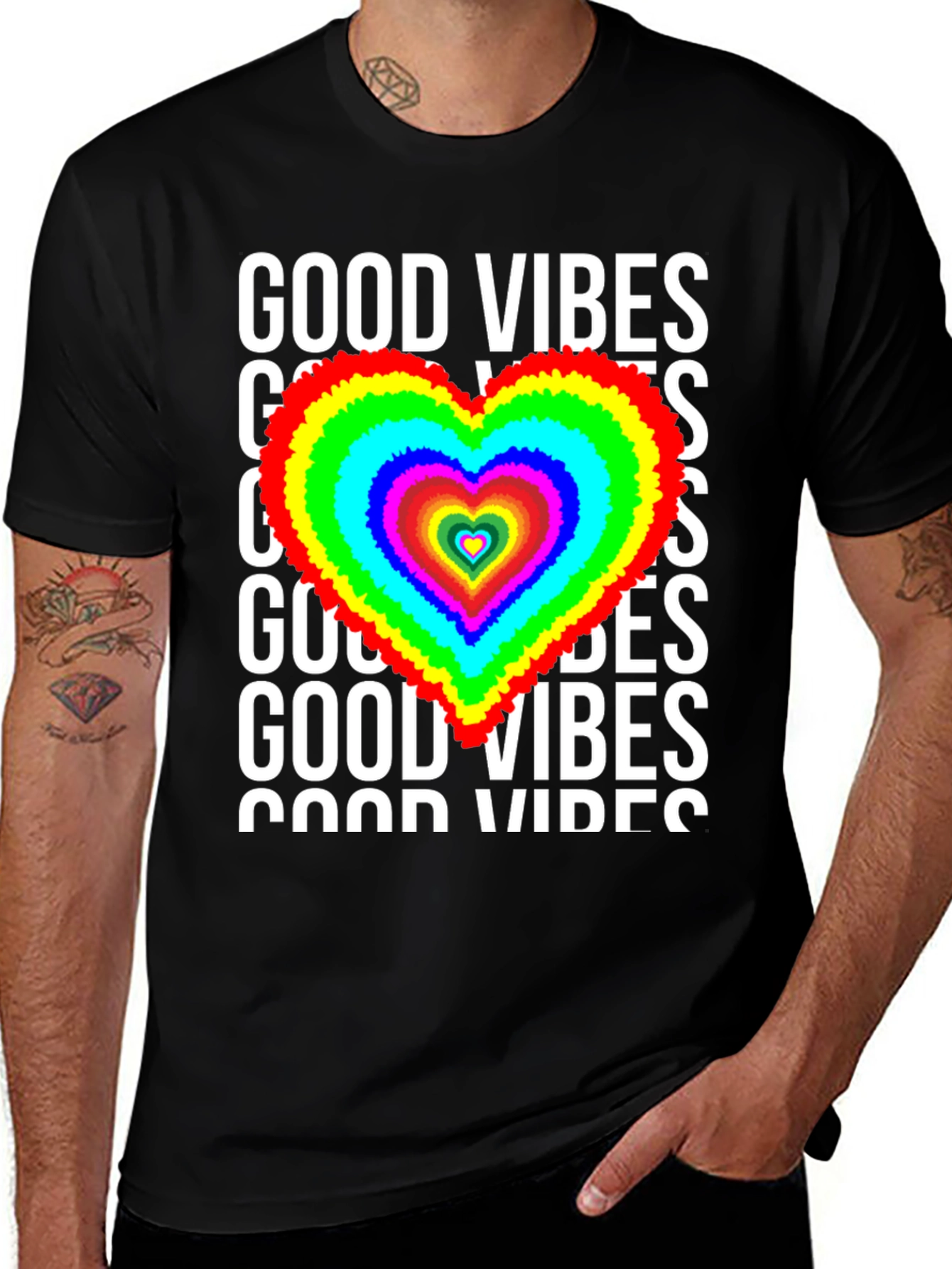 Good Vibes Heart Graphic Tee