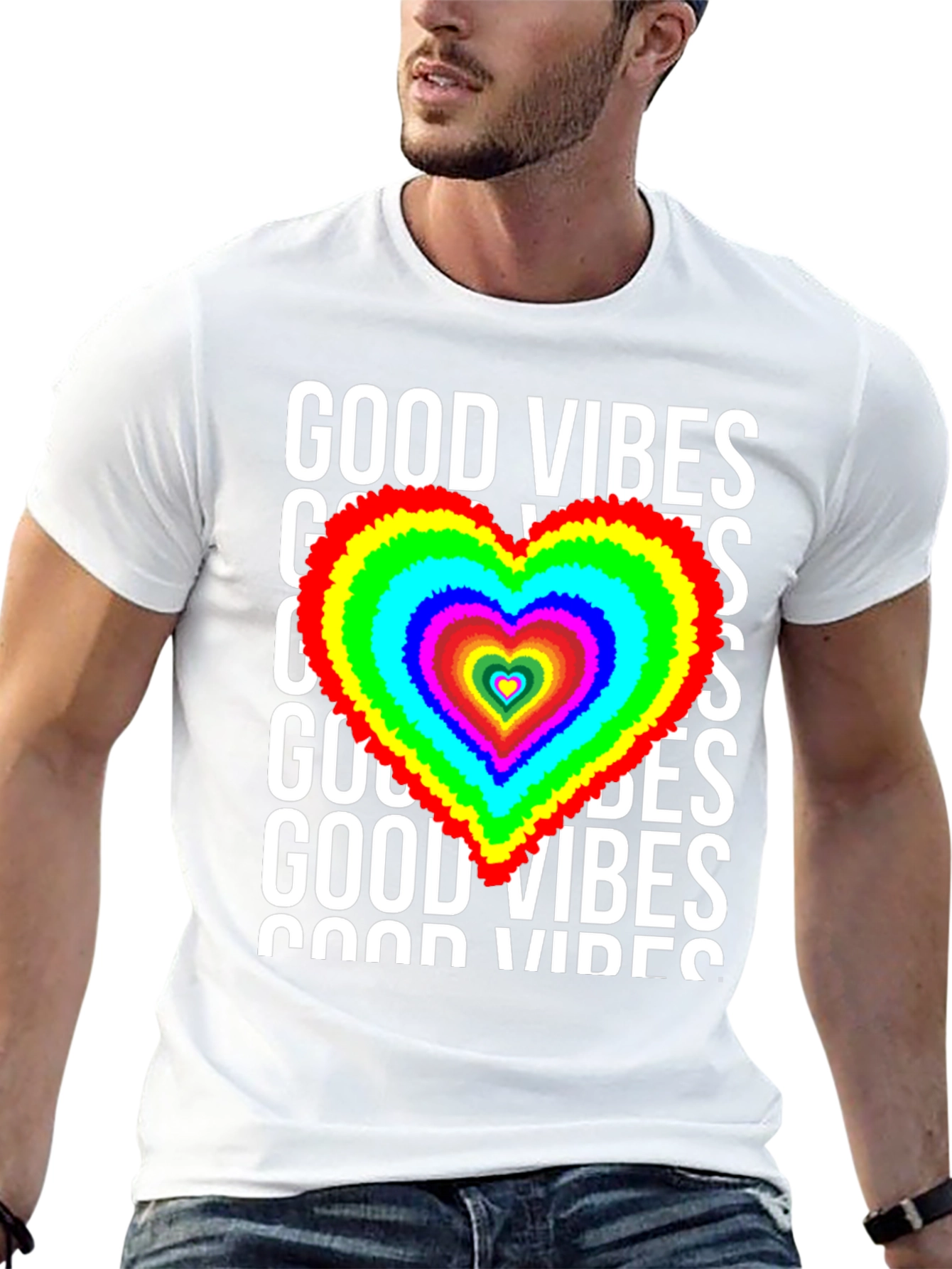 Good Vibes Heart Graphic Tee