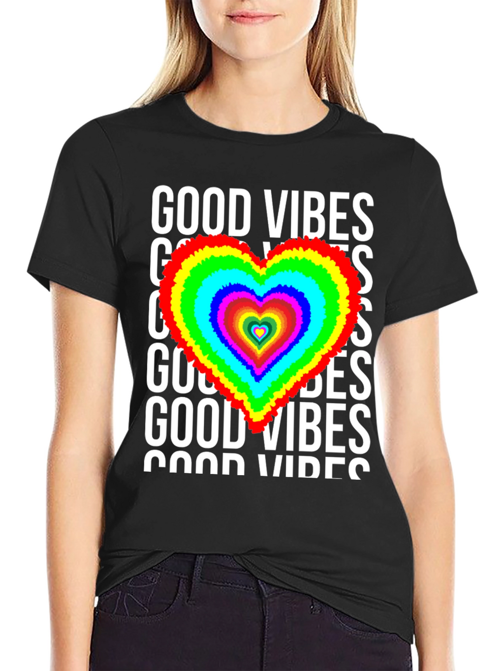 Good Vibes Heart Graphic Tee