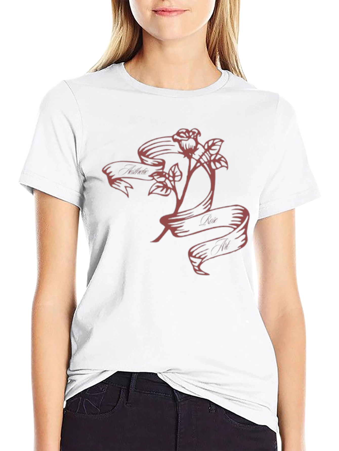 Rose & Banner Graphic T-Shirt