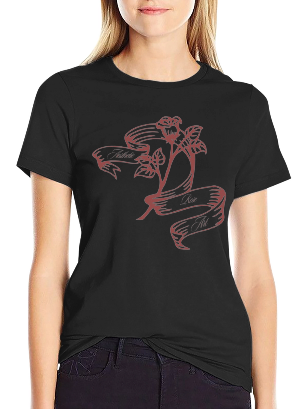 Rose & Banner Graphic T-Shirt