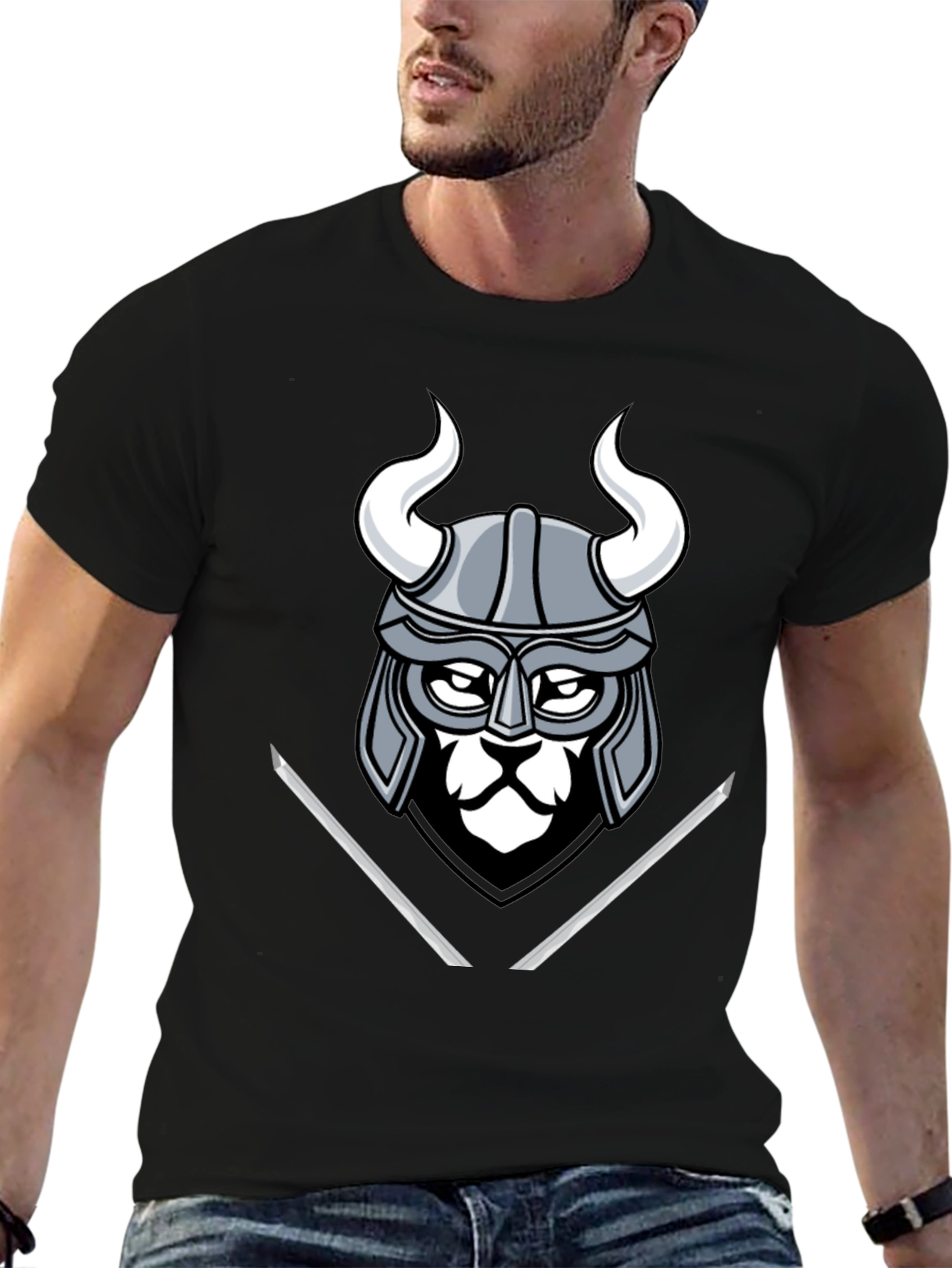 Viking Warrior Graphic Tee - Mens Black T-Shirt