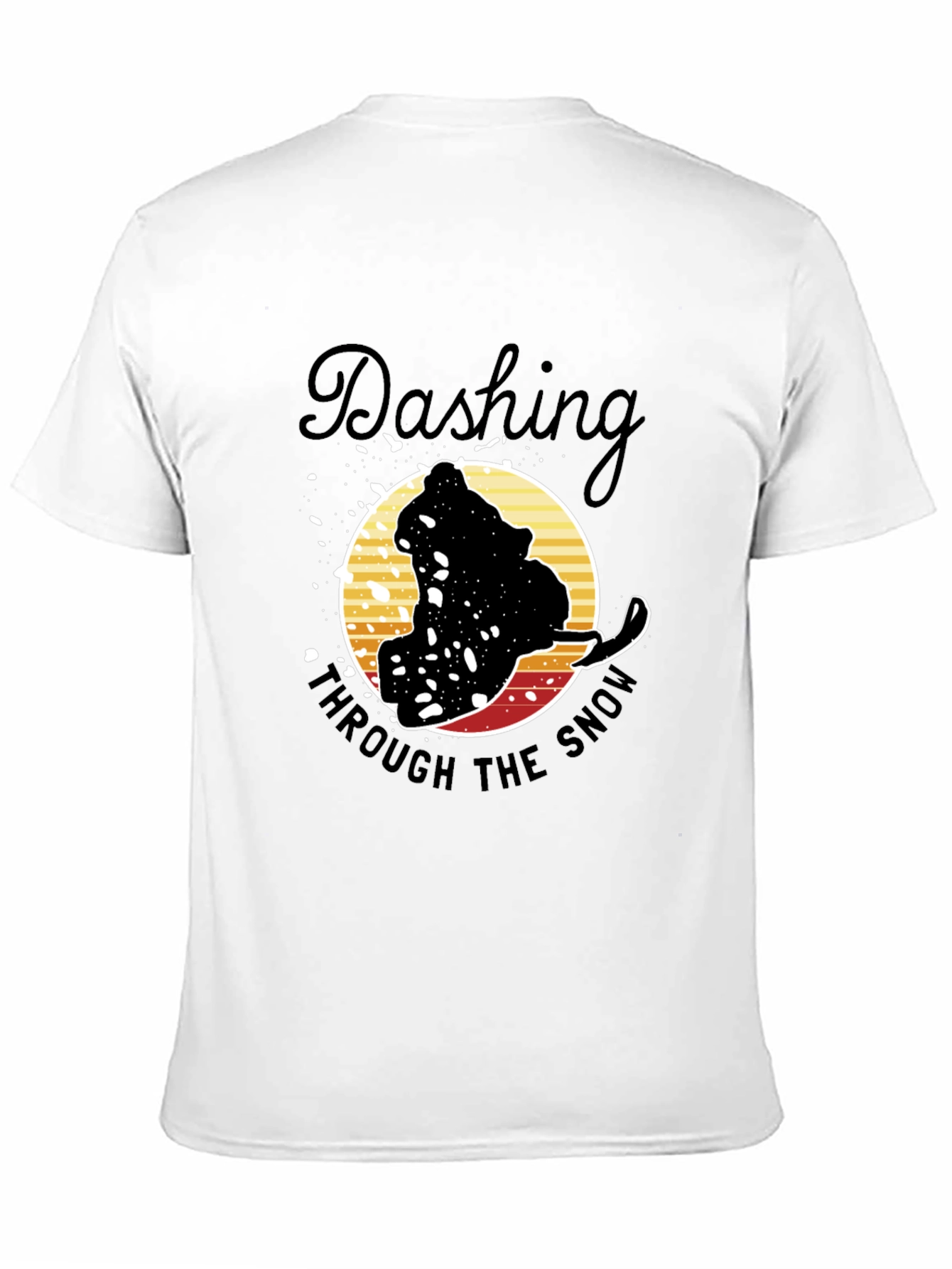 Dashing Through the Snow Graphic Tee - Black