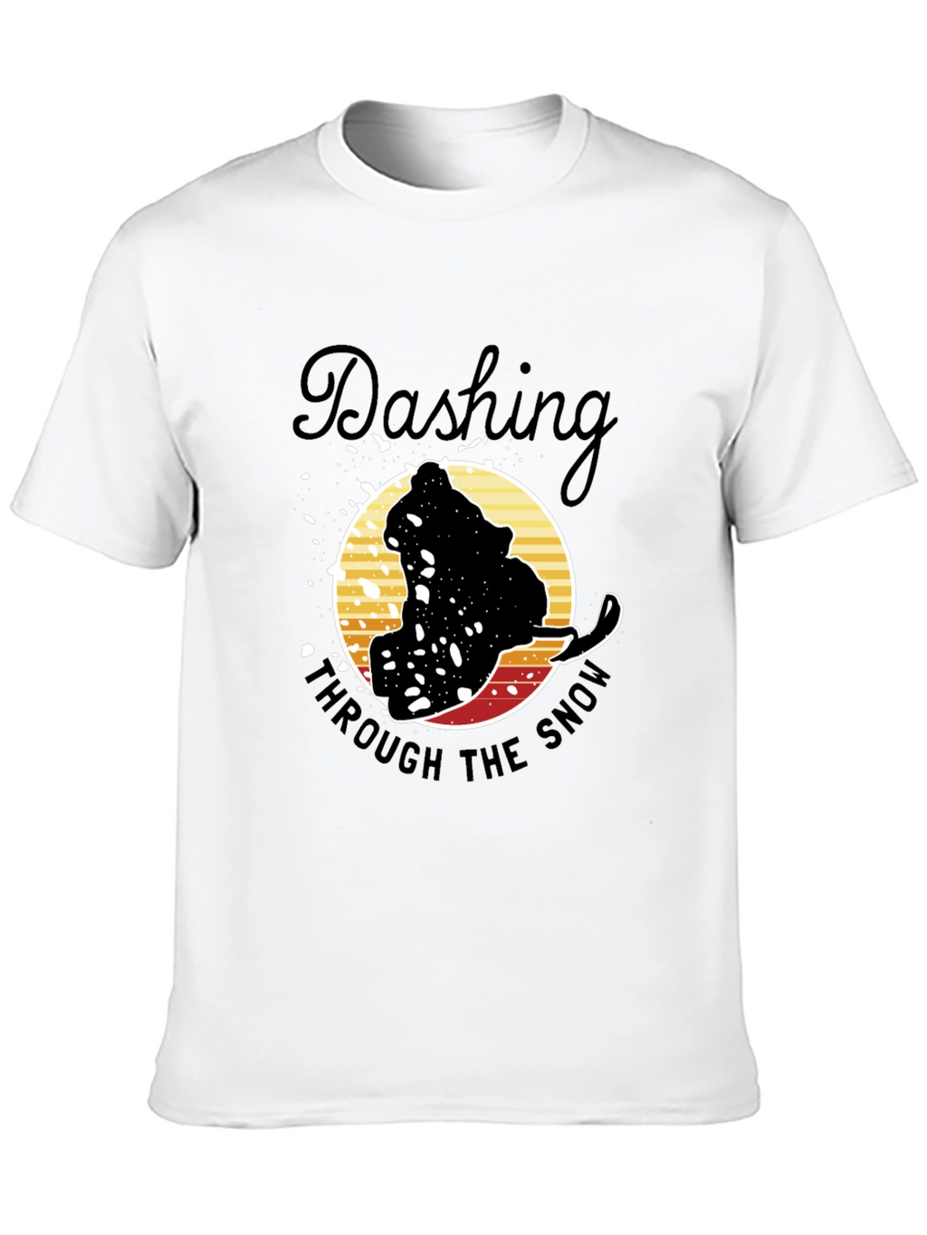 Dashing Through the Snow Graphic Tee - Black