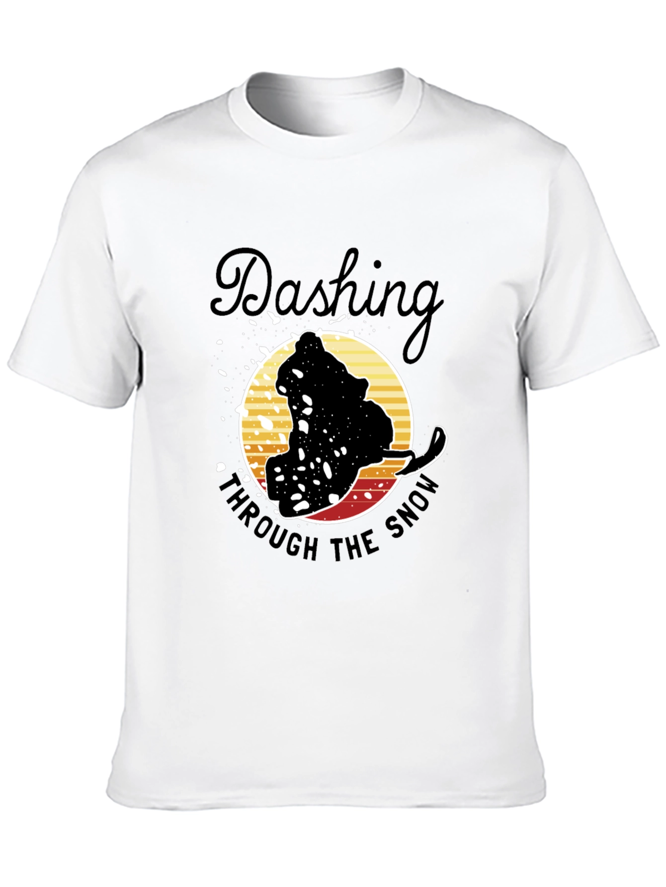 Dashing Through the Snow Graphic Tee - Black