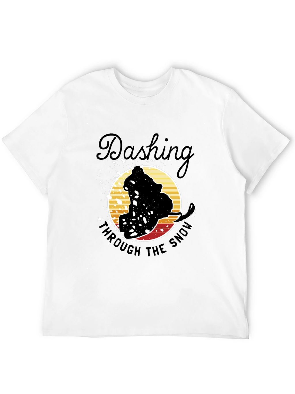 Dashing Through the Snow Graphic Tee - Black