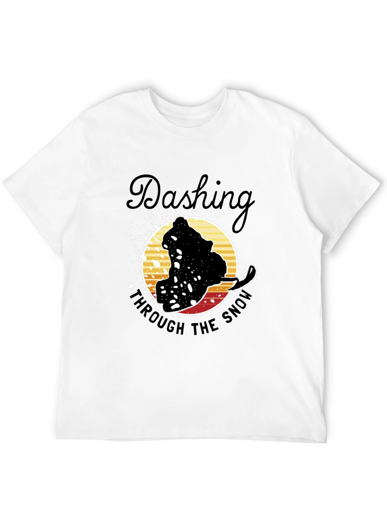 Dashing Through the Snow Graphic Tee - Black