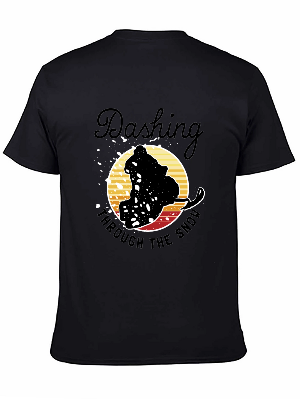 Dashing Through the Snow Graphic Tee - Black