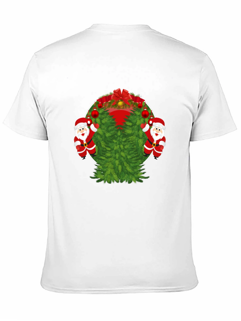 Festive Christmas Tree & Santa T-Shirt
